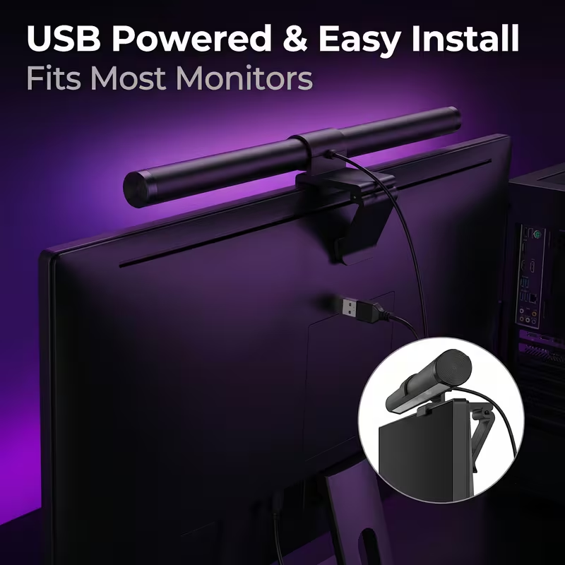 Desk Setup Lighting - Lampu LED untuk Monitor dengan Remote