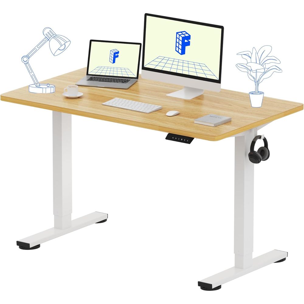 Desk Setup One Monitor - Meja Kerja Elektrik Satu Bagian 48x24,