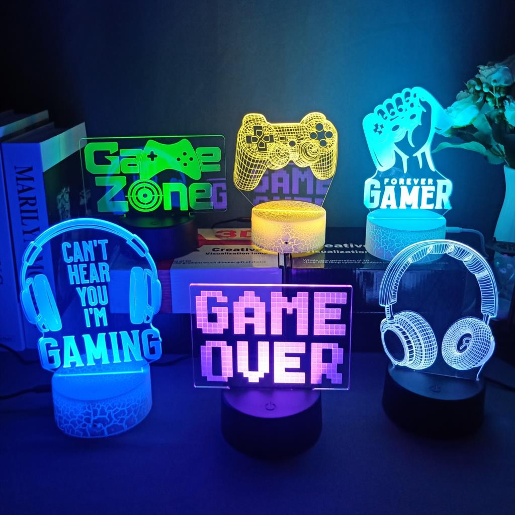 Desk Setup Kids - Lampu malam 3D untuk hadiah anak-anak,
