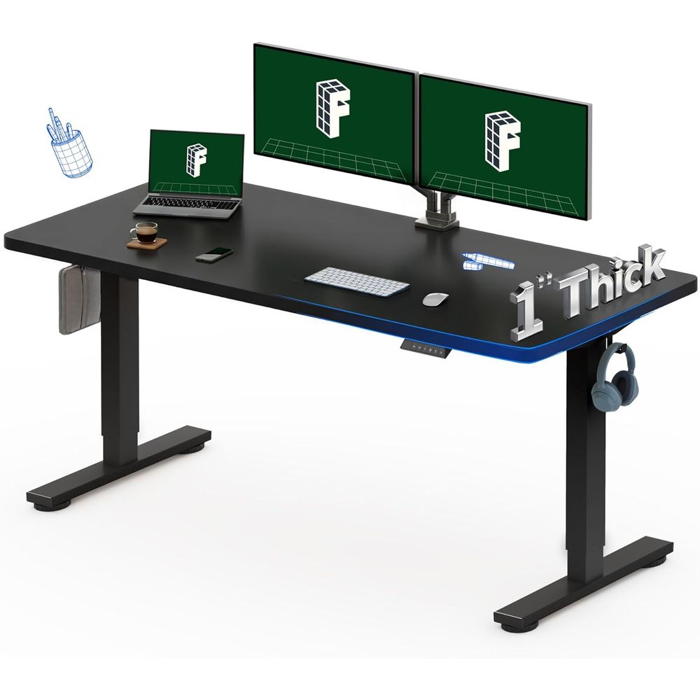Desk Setup One Monitor - Meja Kerja Elektrik Satu Bagian 60