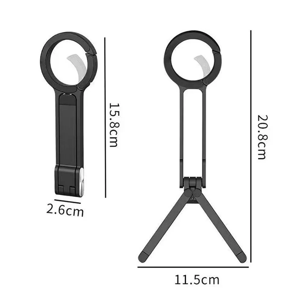 Dual Phone Holder - Tripod Ponsel Alloy dengan Carabiner untuk