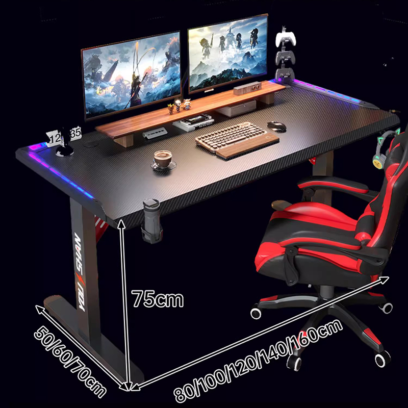 Desk Setup L Shaped - Meja Atas Angkat untuk Komputer Tinggi