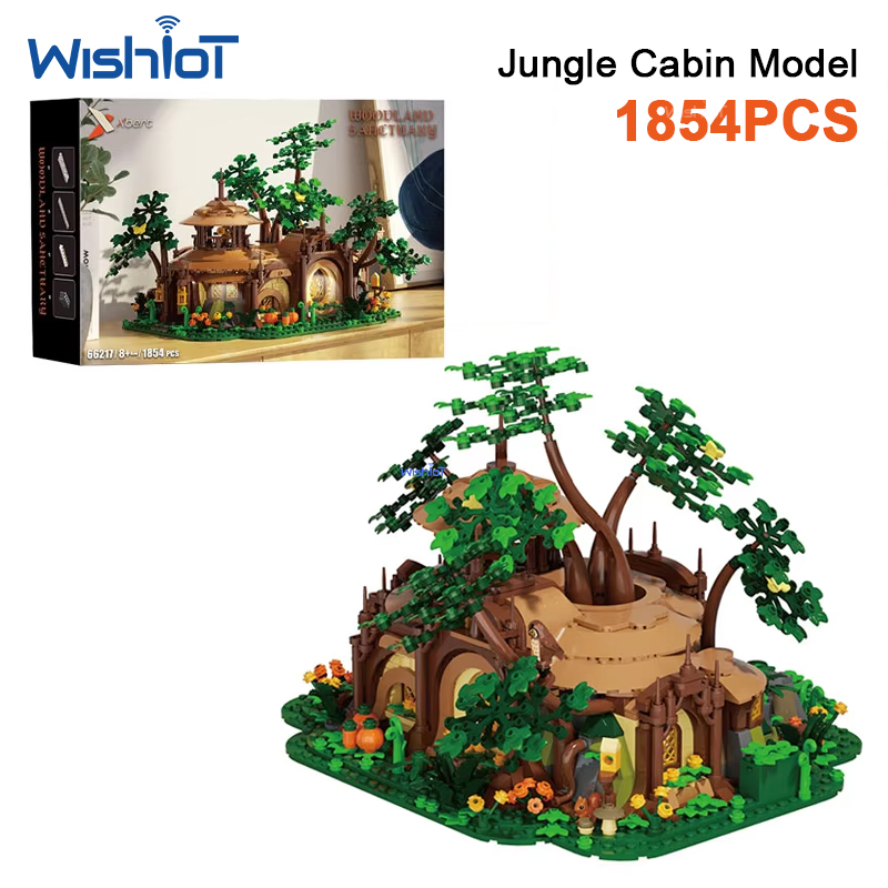 Desk Setup Kids - 1854pcs Model Kastil Hutan Bercahaya MOC