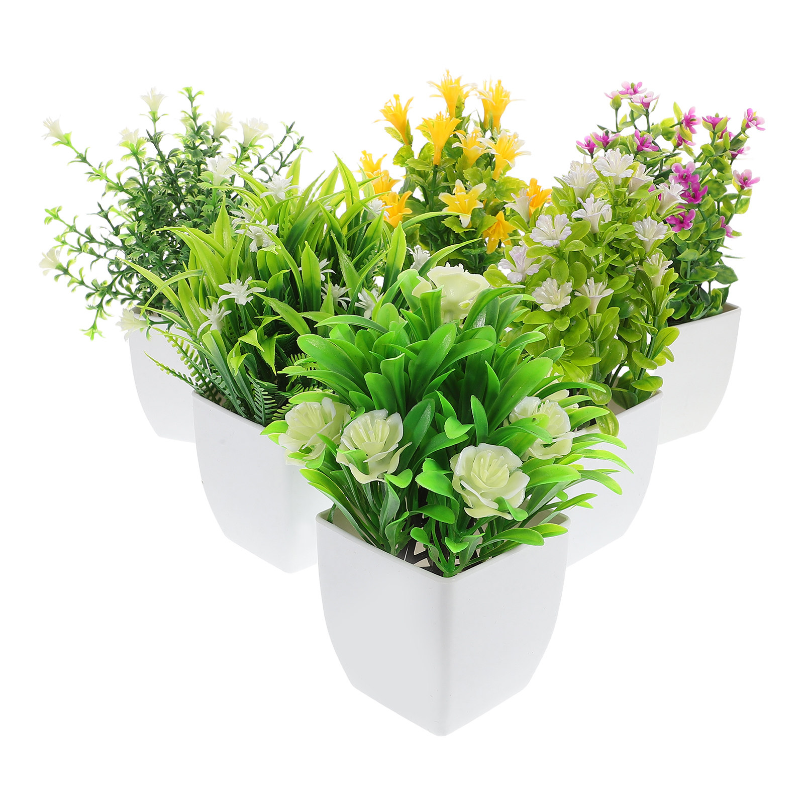 Plant Pot Small Desk - 6 Buah Tanaman Pot Palsu Mirip
