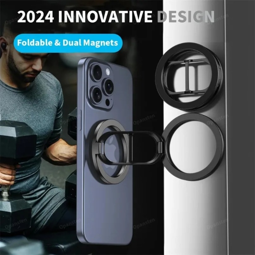 Penyangga Ponsel Lipat Magneti - Dual Phone Holder ulasan dan harga