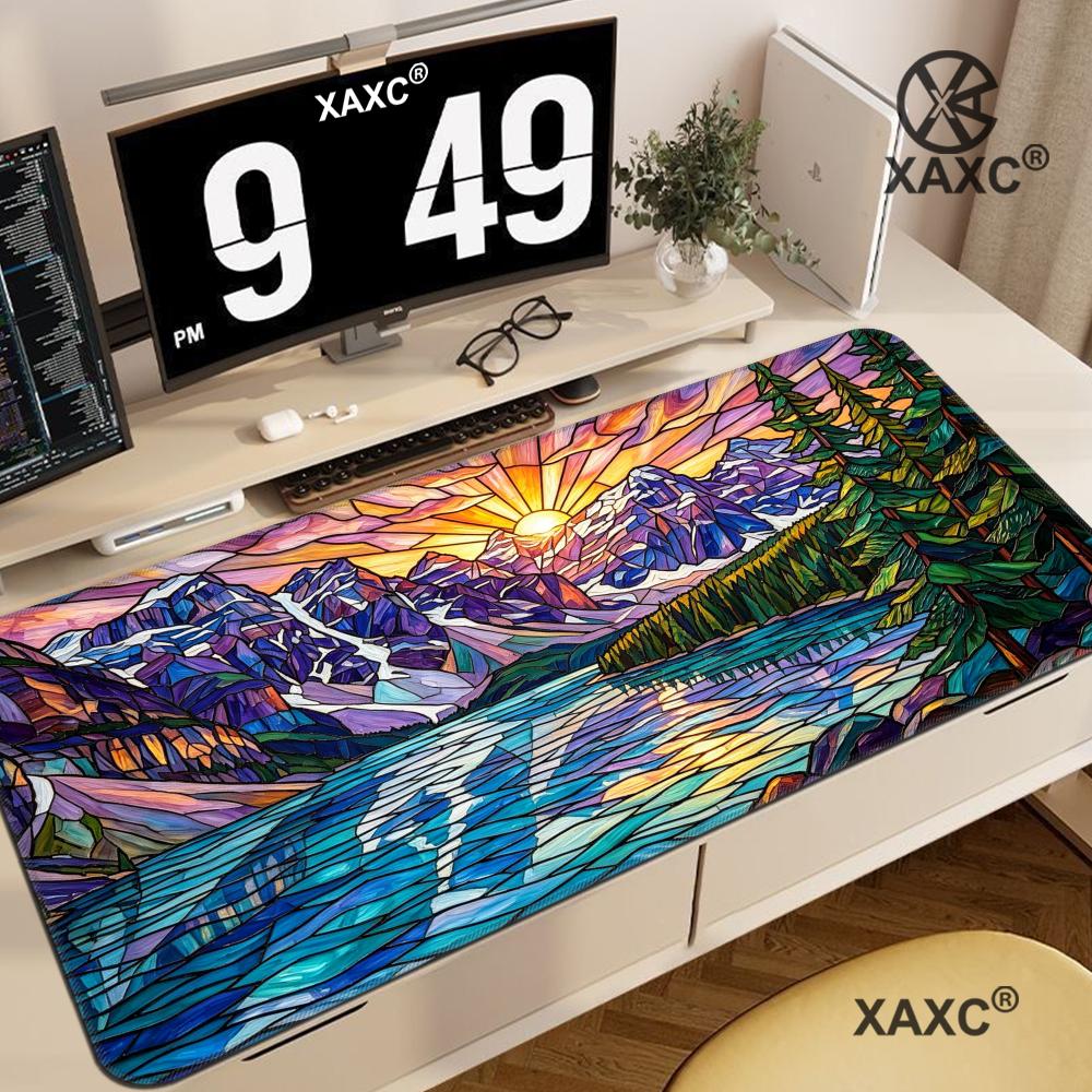 Alas Meja Gunung Kaca Patri Wa - Desk Setup Natural ulasan dan harga