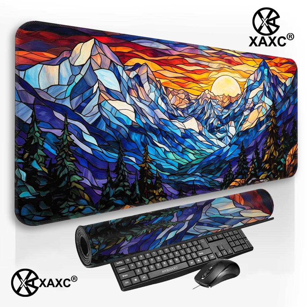 Alas Meja Gunung Kaca Patri Wa - Desk Setup Natural ulasan dan harga