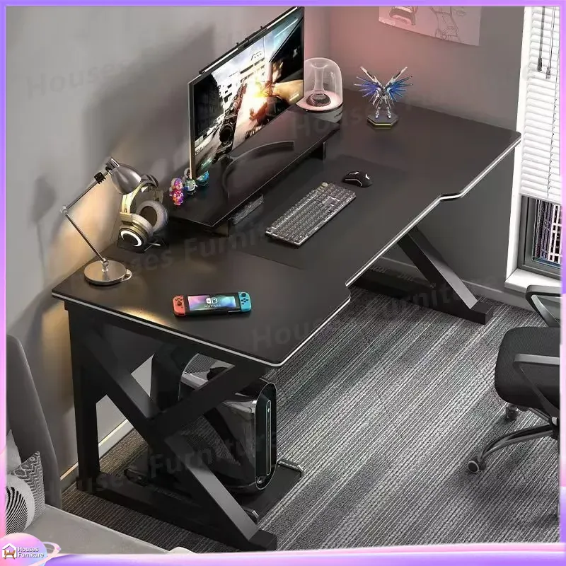 Meja Gaming Cafe Metal Hitam M - Desk Setup L Shaped ulasan dan harga