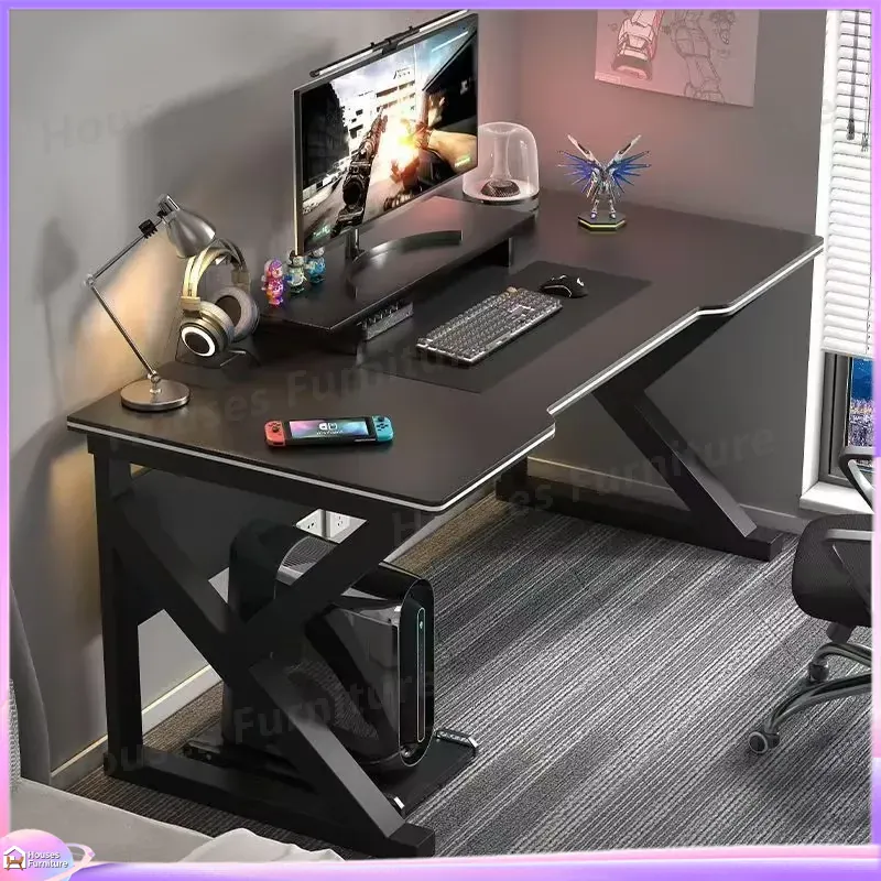Meja Gaming Cafe Metal Hitam M - Desk Setup L Shaped ulasan dan harga
