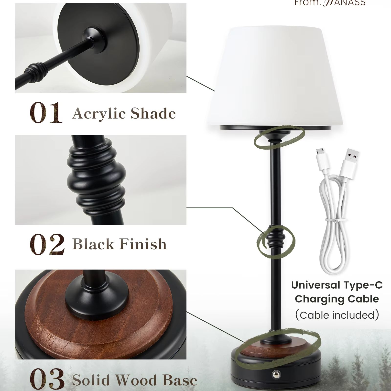 Lampu Meja Tanpa Kabel Set Lam - Desk Setup Lighting ulasan dan harga