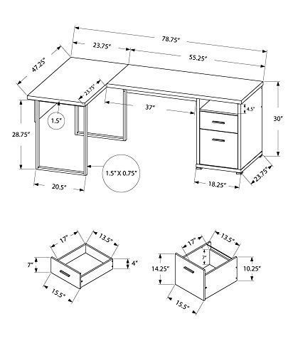 Meja Komputer I 7257, Kantor R - Desk Setup L Shaped ulasan dan harga