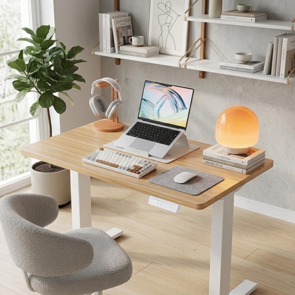 Meja Kerja Elektrik Kecil yang - Desk Setup L Shaped ulasan dan harga