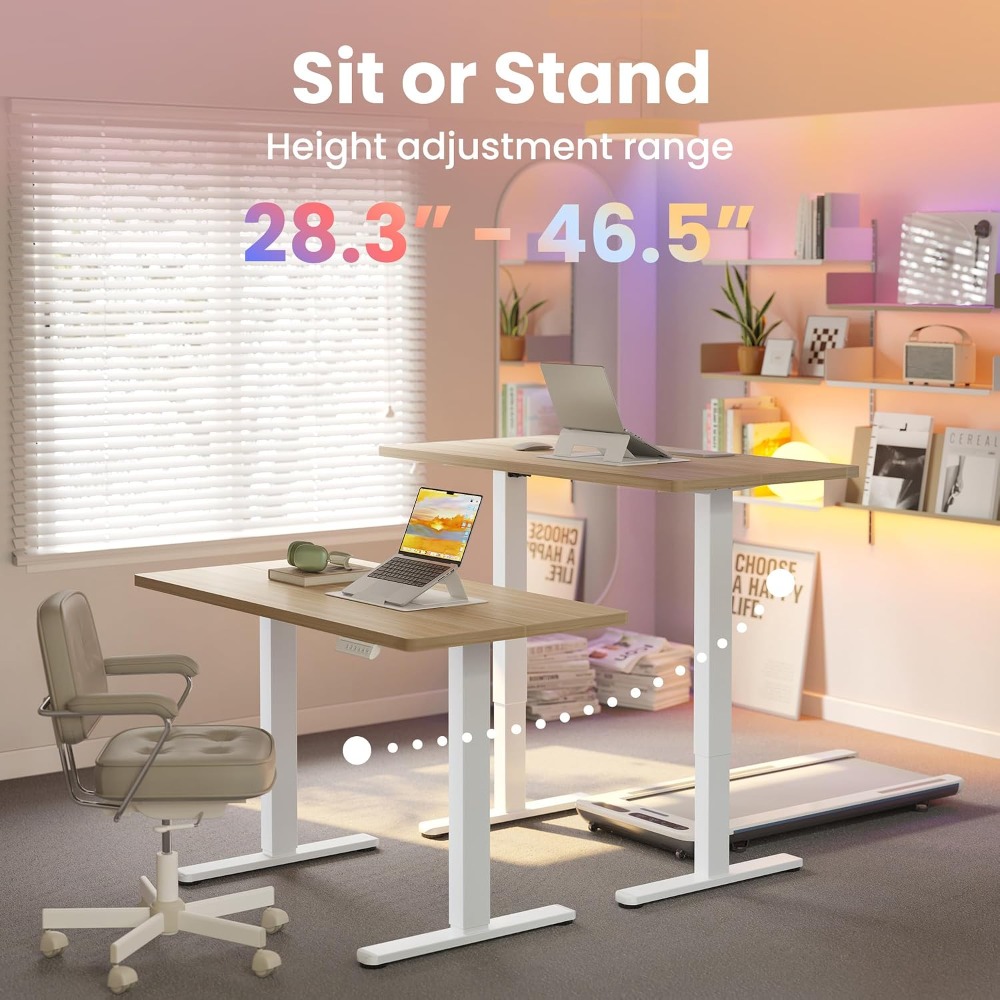 Meja Kerja Elektrik Kecil yang - Desk Setup L Shaped ulasan dan harga