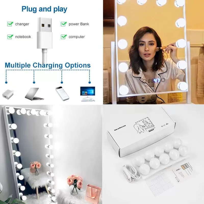 Lampu LED cermin pasta bola la - Desk Setup Lighting ulasan dan harga