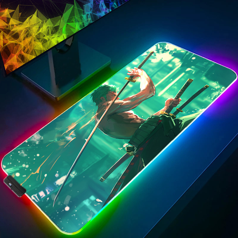 ONE PIECE Zoro Mouse Pad RGB A - Desk Setup Rgb ulasan dan harga