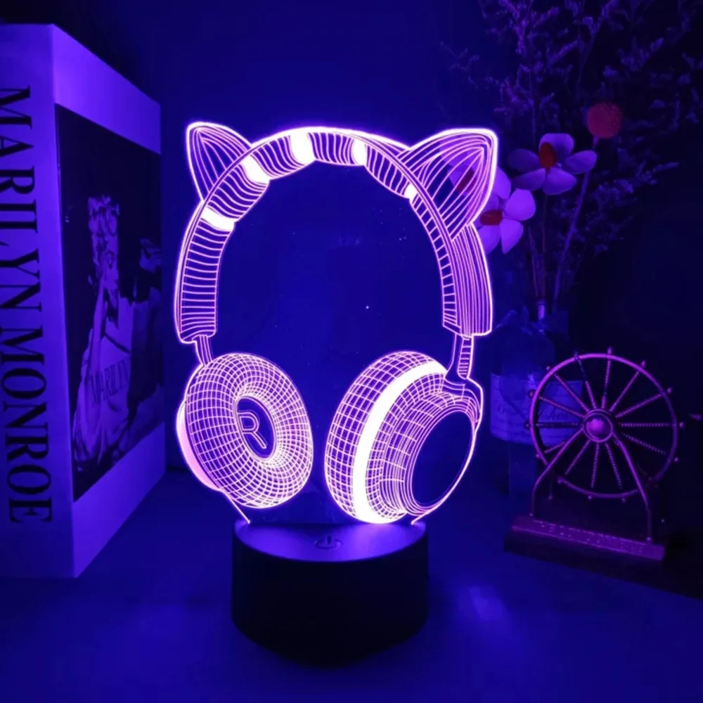 Headphone baru 3D ilusi Headse - Desk Setup Kids ulasan dan harga