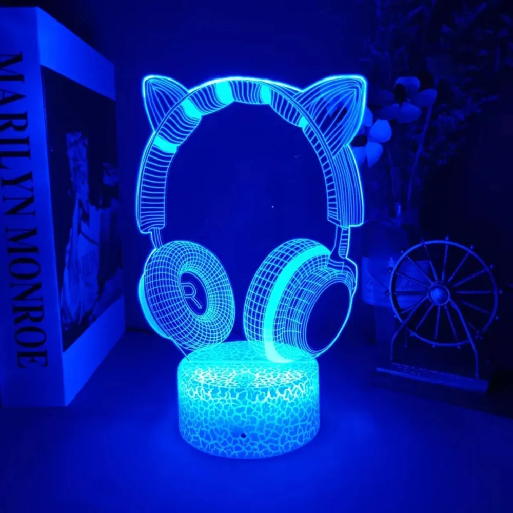 Headphone baru 3D ilusi Headse - Desk Setup Kids ulasan dan harga