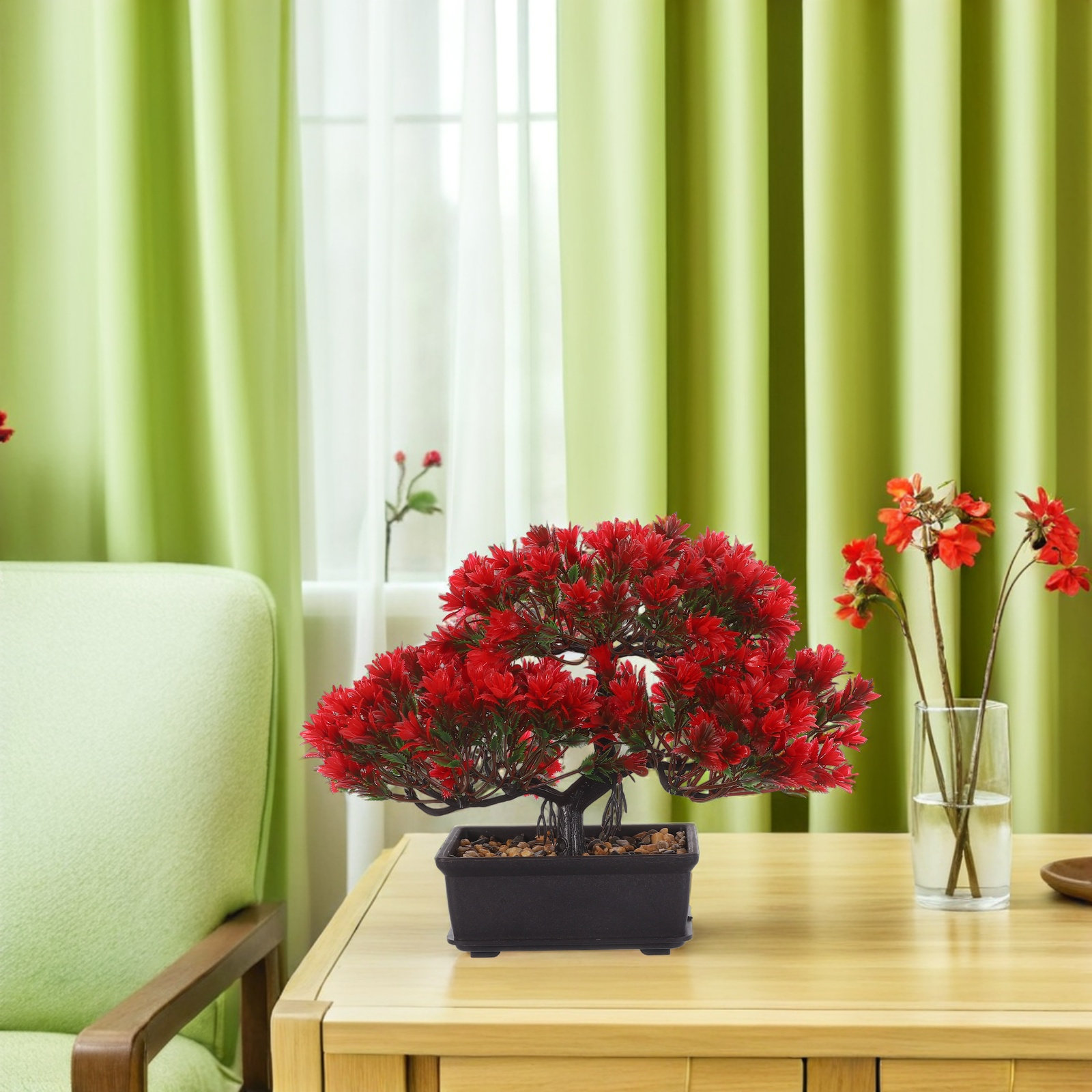 Pot Pohon Bonsai Buatan Kecil  - Plant Pot Small Desk ulasan dan harga