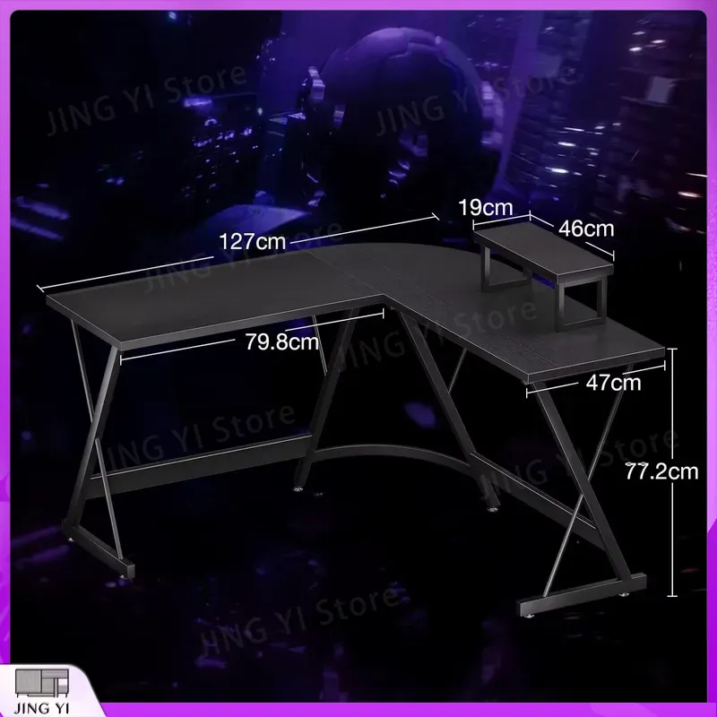 Meja Gaming Bentuk L dengan Du - Desk Setup L Shaped ulasan dan harga
