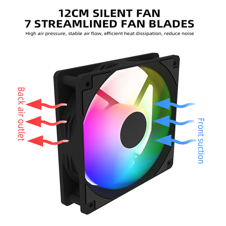 Kipas Casing PC 120Mm 12V RGB  - Desk Setup Lighting ulasan dan harga
