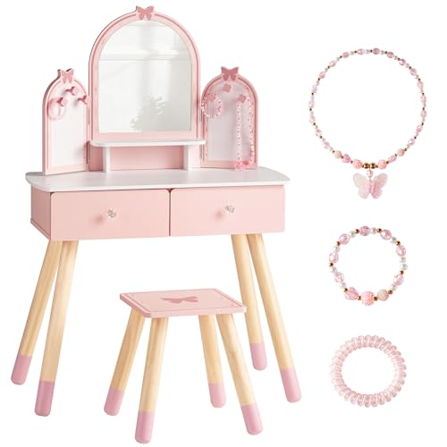 Set Meja Rias Anak Warna Pink  - Desk Setup Kids ulasan dan harga