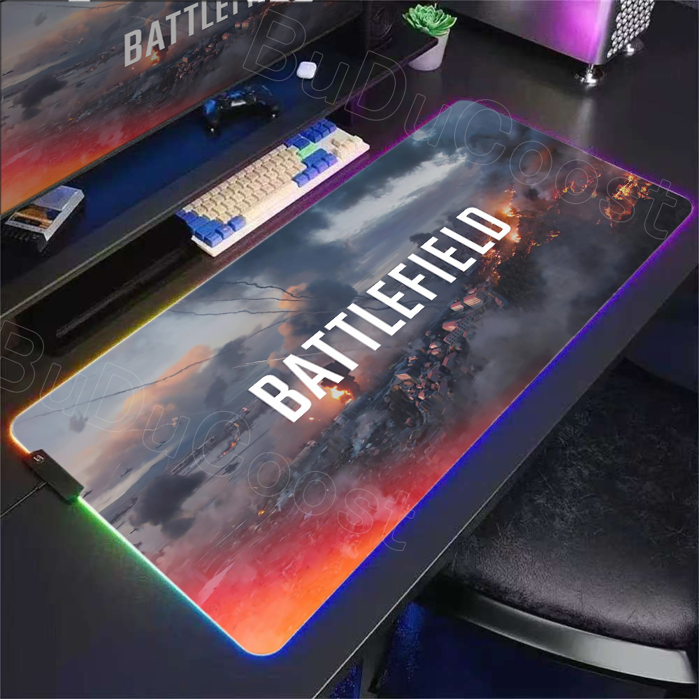 Alas Meja Gamer RGB Baru Lampu - Desk Setup Rgb ulasan dan harga