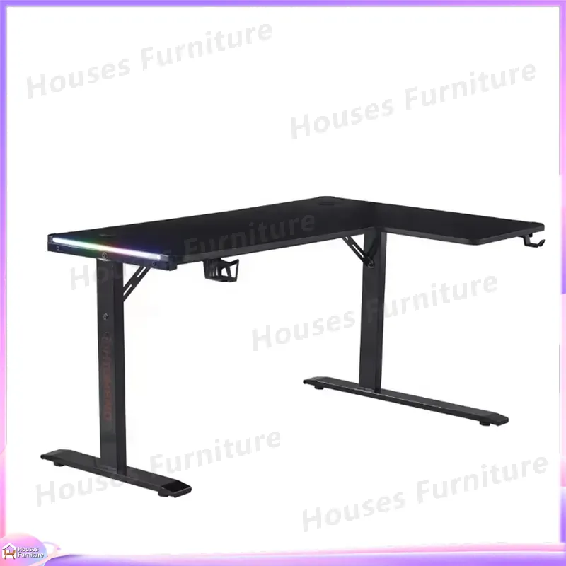 Meja Gaming Besar 160cm dengan - Desk Setup L Shaped ulasan dan harga