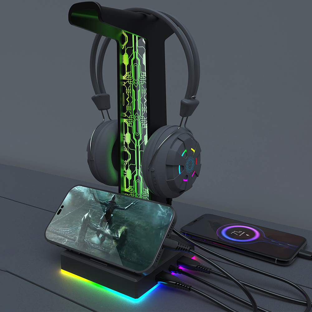 RGB Headphone Gaming, dudukan  - Desk Setup Lighting ulasan dan harga
