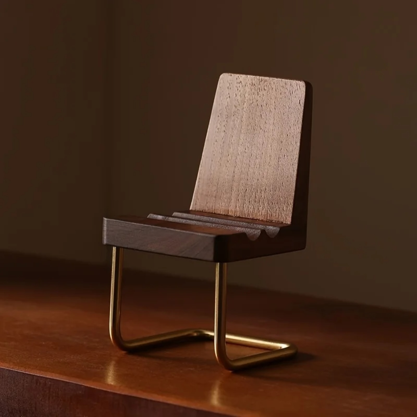 Penyangga Ponsel Kayu Walnut,  - Desk Setup Natural ulasan dan harga