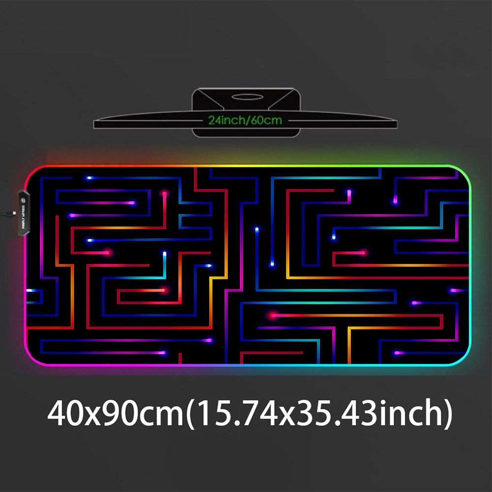 Xxl Mouse Pad 900X400 Neon Cir - Desk Setup Rgb ulasan dan harga